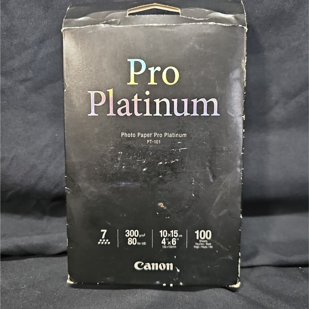Canon Pro Platinum Photo Paper Pt-101 4x6 100 Sheets
